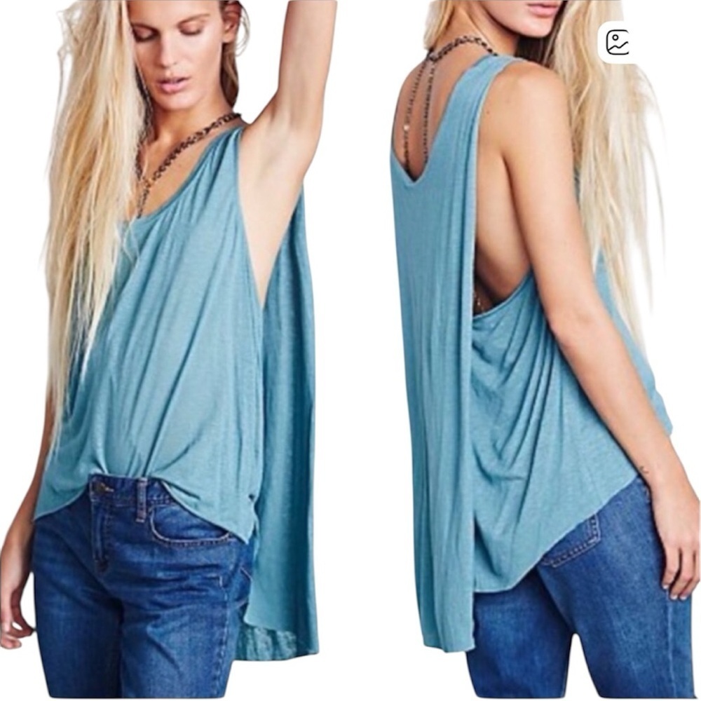 We The Free Cruz Cape Sleeveless Linen Blend Tank Top